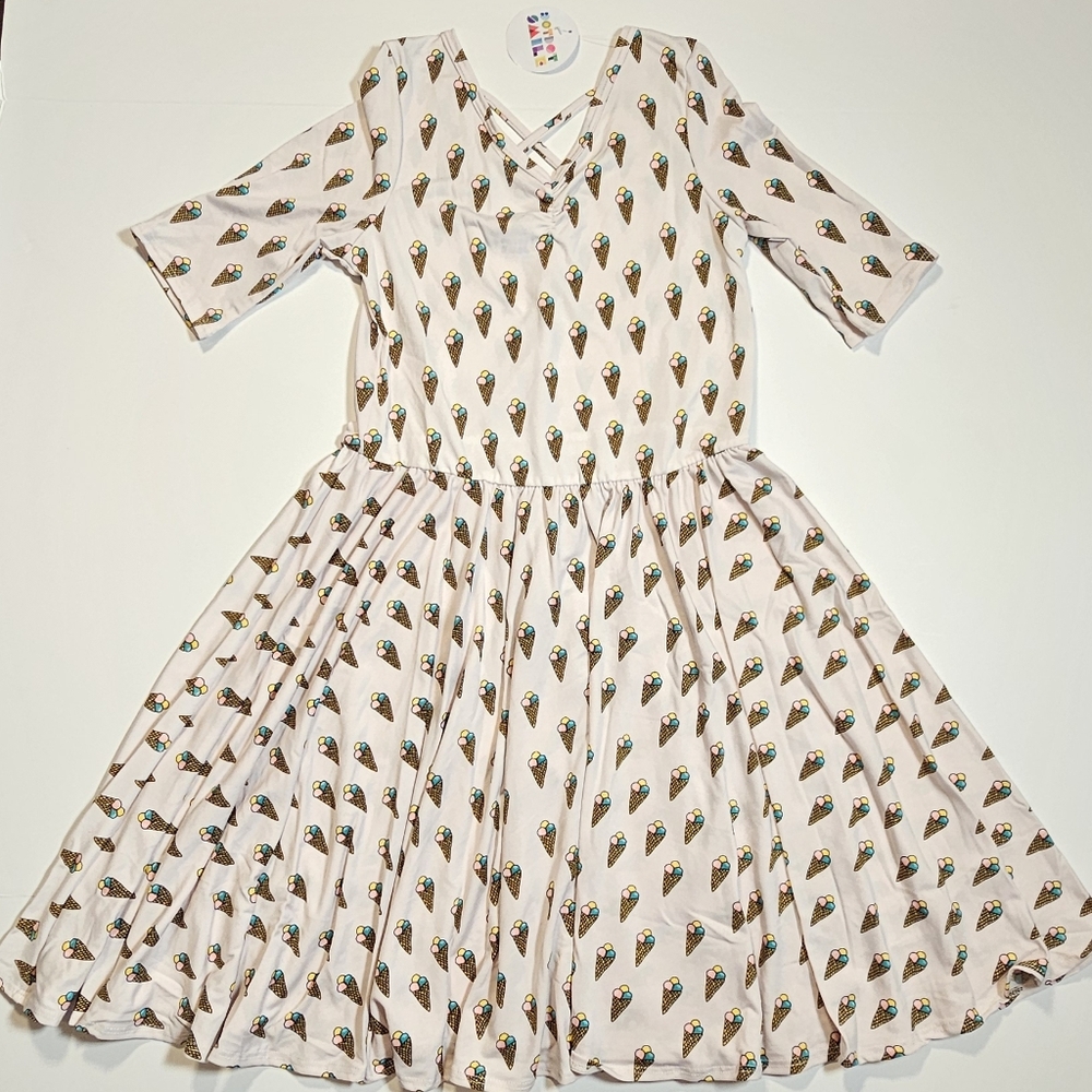 Dot Dot Smile Ballerina Twirl Dress Ice Cream Cones Size 11 - Picture 8 of 10